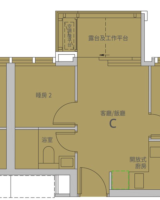 C室平面圖（摘自賣方資料）